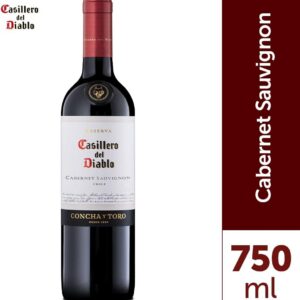 Casillero del Diablo Cabernet Sauvignon 750ml Concha y Toro garrafa frontal com indicação 750 ml